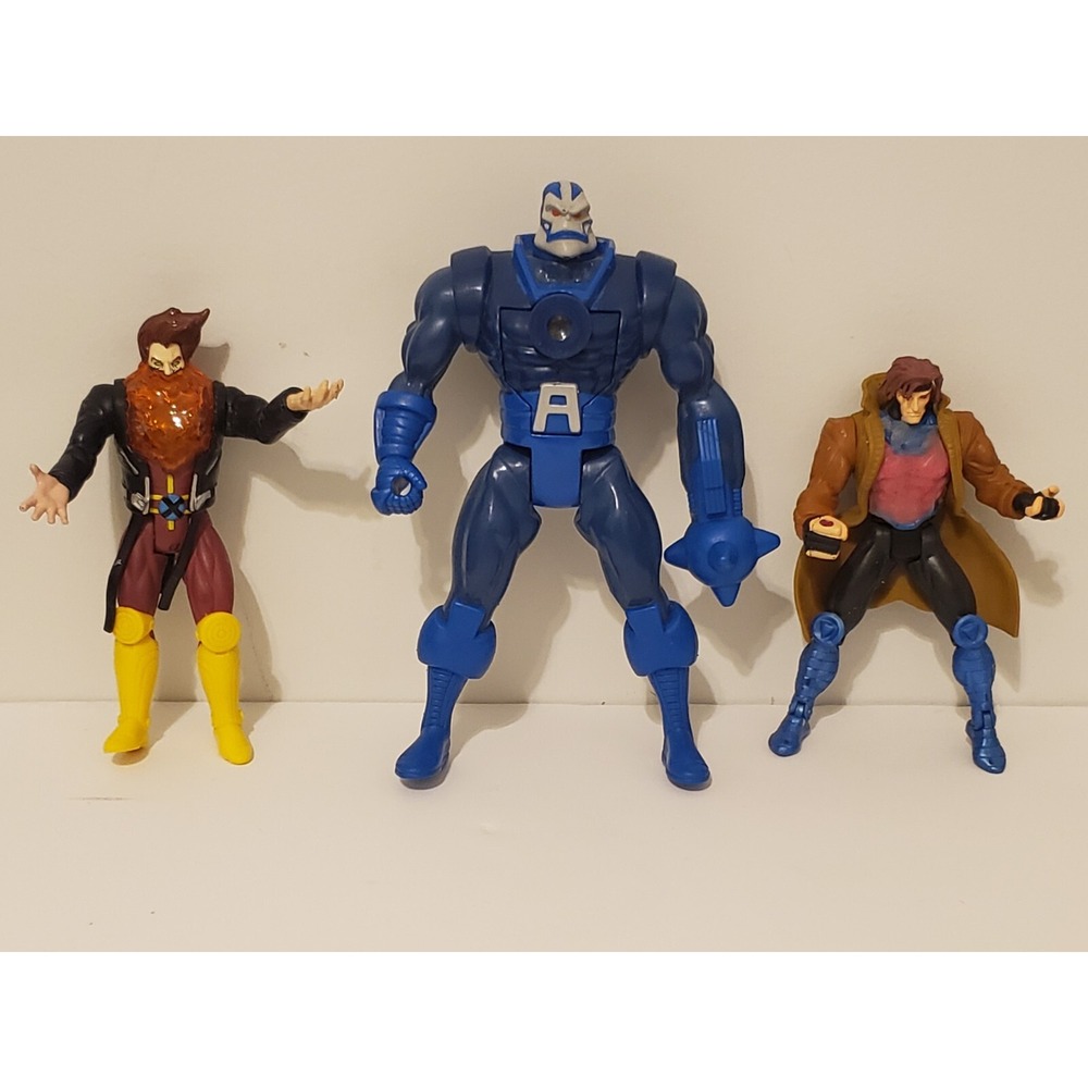Lot Of 3 Marvel X-Men Action Figures 1994 1995 Apocalypse Gambit